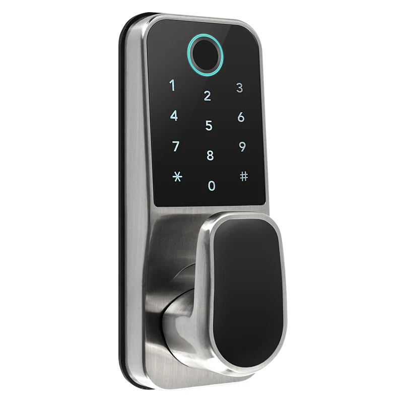 Smart Locks Biometric Password and Fingerprint Electronic Replacement Ball Lock Aluminum or Wooden Door Lock TTLOCK APP