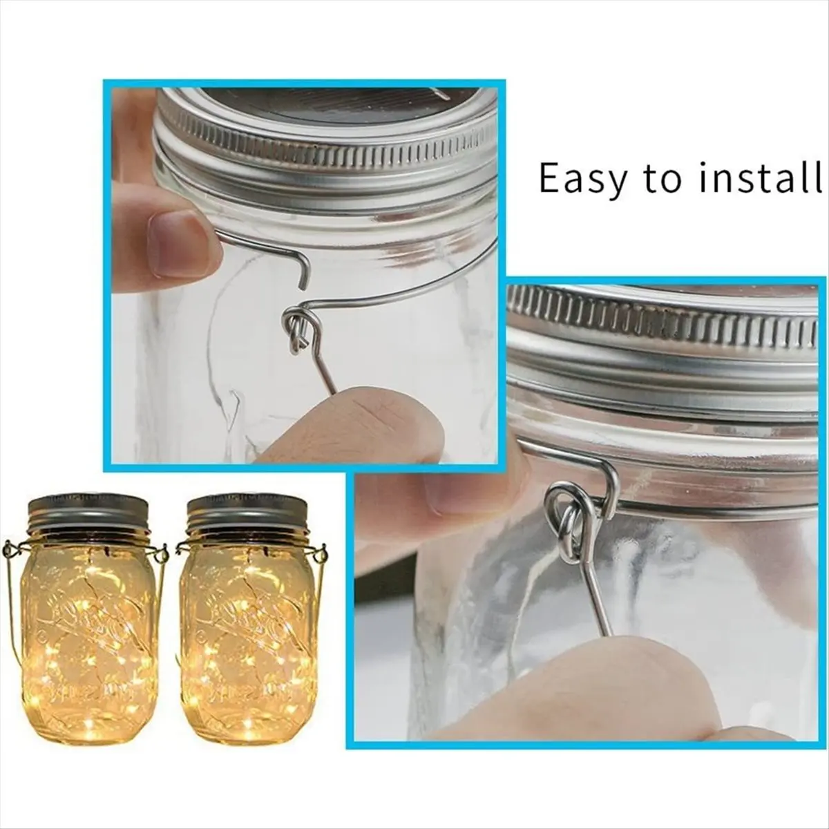 12 Pcs Jar Handle Canning Accessories Jars Hanging Handles Glass Hangers for 70 Standard Mouth