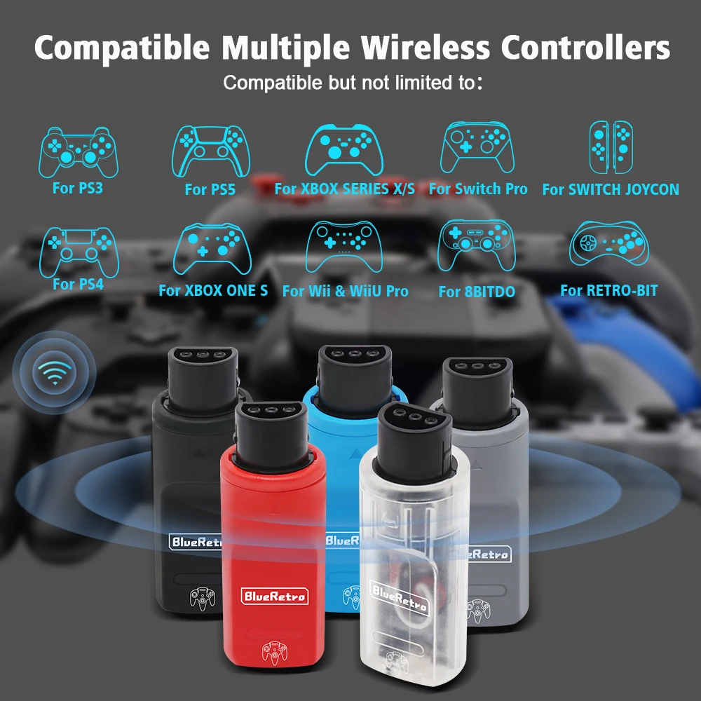 RetroScaler BlueRetro Wireless Game Controllers Adapter for Nintendo 64 Console to PS3 PS4 PS5 8bitdo Ultimate Game Contorllers