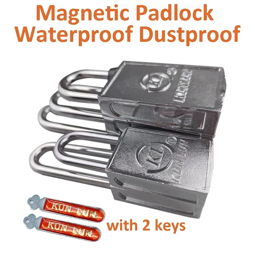 Heavy Magnetic Lock Induction No Password Required Strip Anti-blocking Rain Rust Dustproof Waterproof Padlock for Outdoor Use