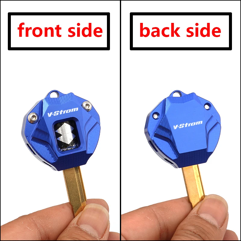 For Suzuki V-Strom 650 1000 1050 1050XT 800DE Vstrom DL1050 DL 650 800 DE Motorcycle CNC Key Case Shell Cover & Keyring Keychain