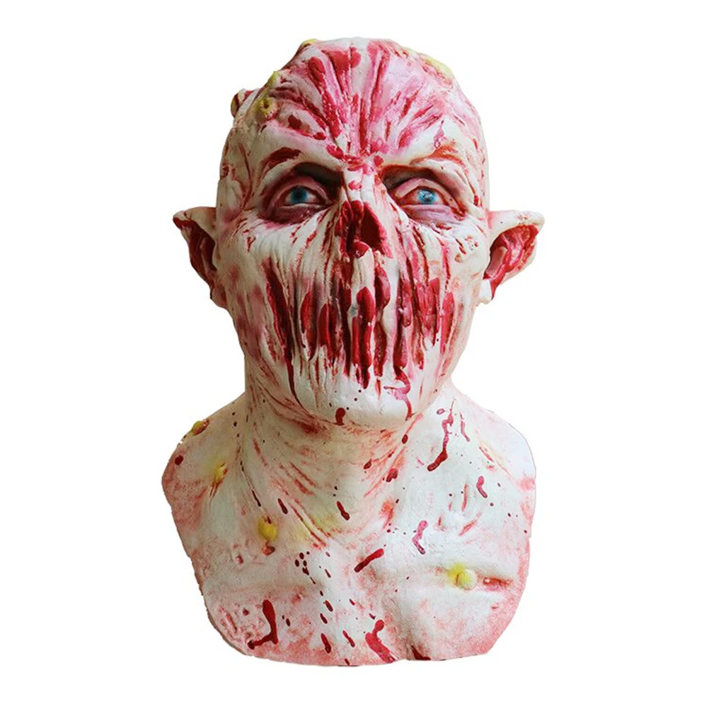 

Zombie Premium Non-fading Masquerade Horror Face Human Head Halloween Costume Party Prop Realistic Design Eco
