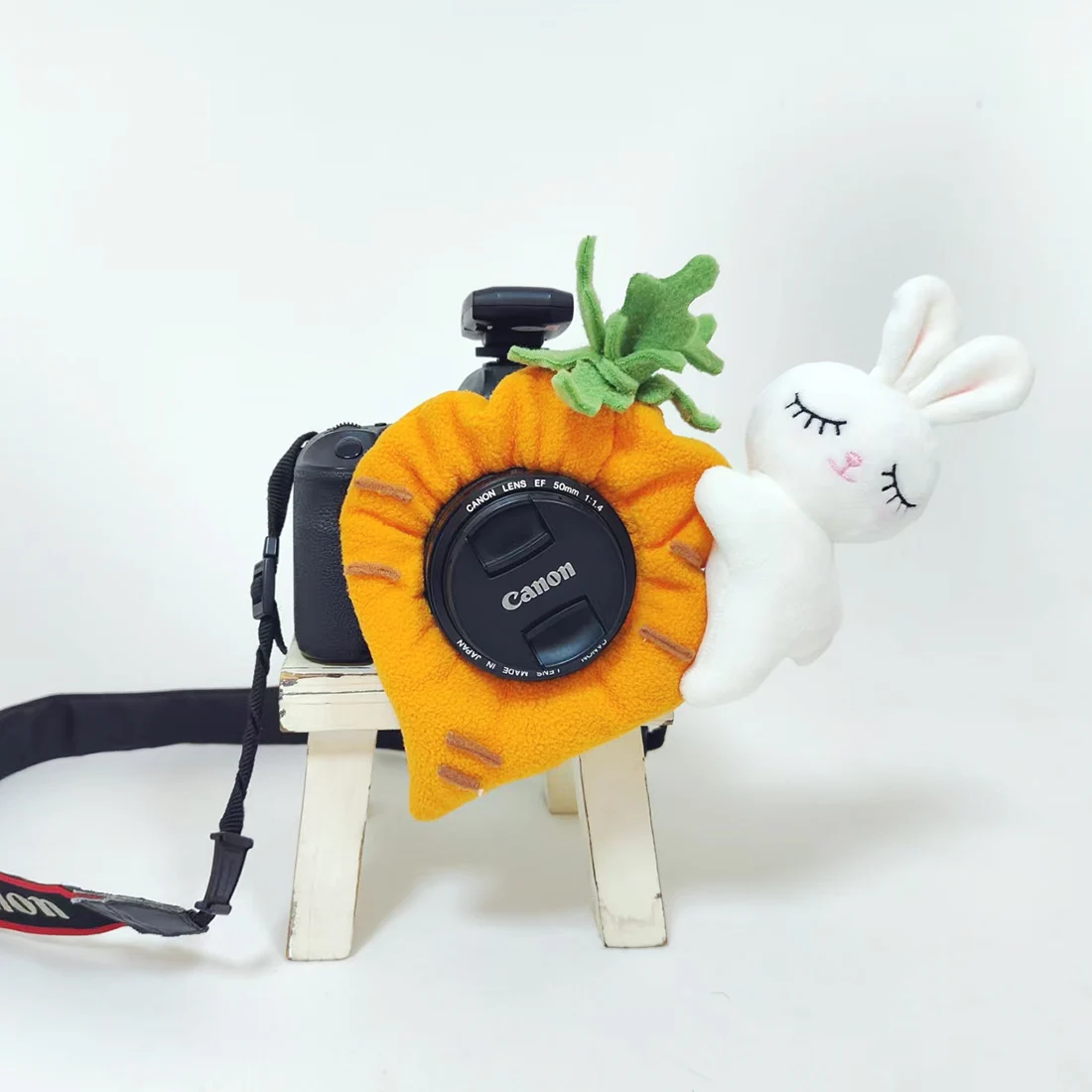 Camera Lens Buddy Baby Photography Attracts Stuffed Plush Toys Knitted Camera Lens Companion Photography Accessories