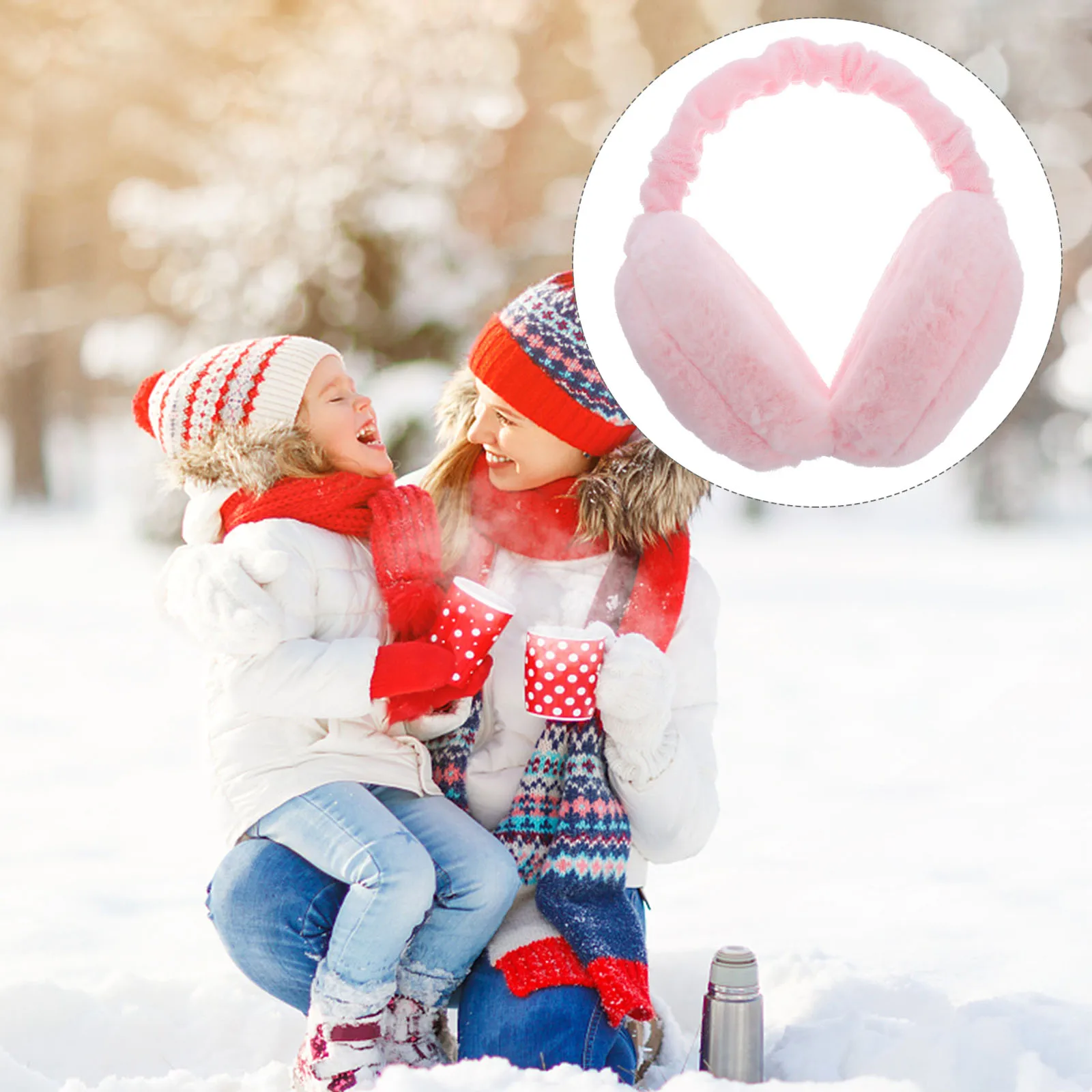 

Foldable Women Warmer Lovely Ear Cover Warmer Winter Riding Earmuff Girls Earmuff Ear Cover Warm Stylish