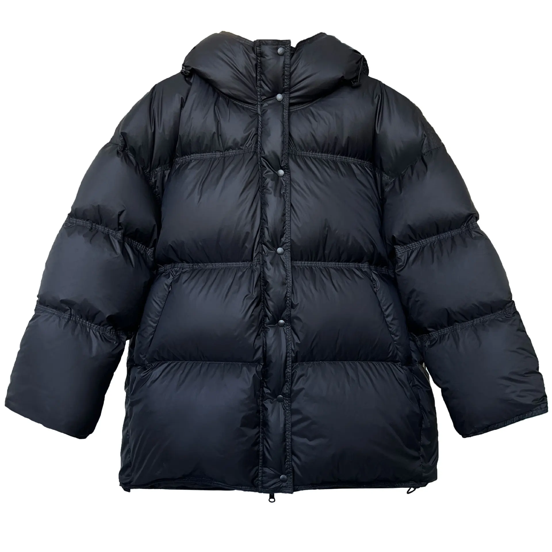 Hooded Down Jacket For Women, Medium Length, Gathered Waist, Thickened And Soft 90% White Duck Down Puffer Coat