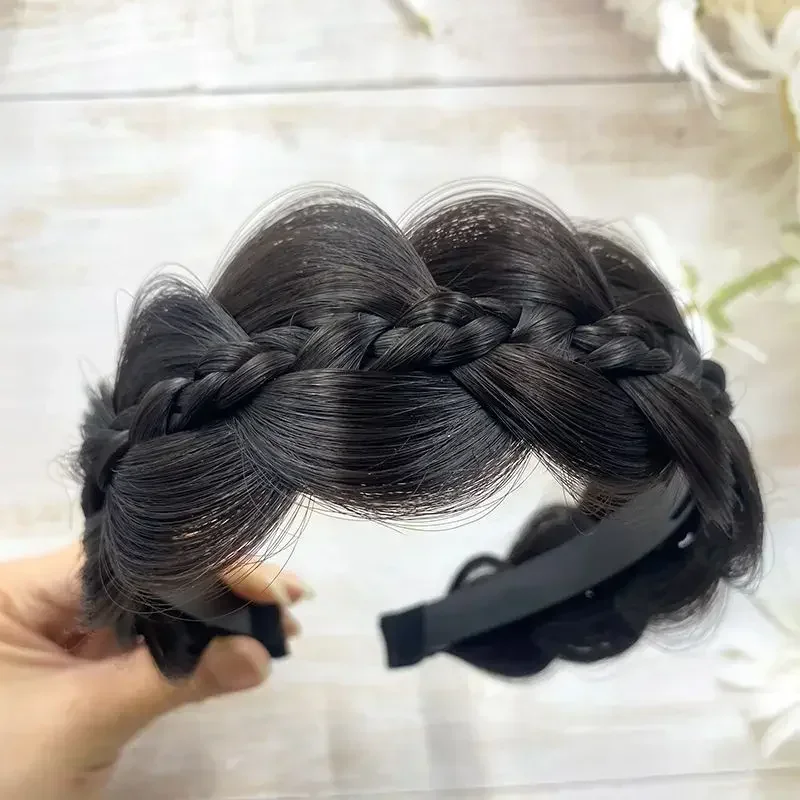 Fishbone Braid Haarband Frauen Kunsthaar Stirnband Einteilige geflochtene Haarspange Kopfwickel Haarschmuck – Detail 7