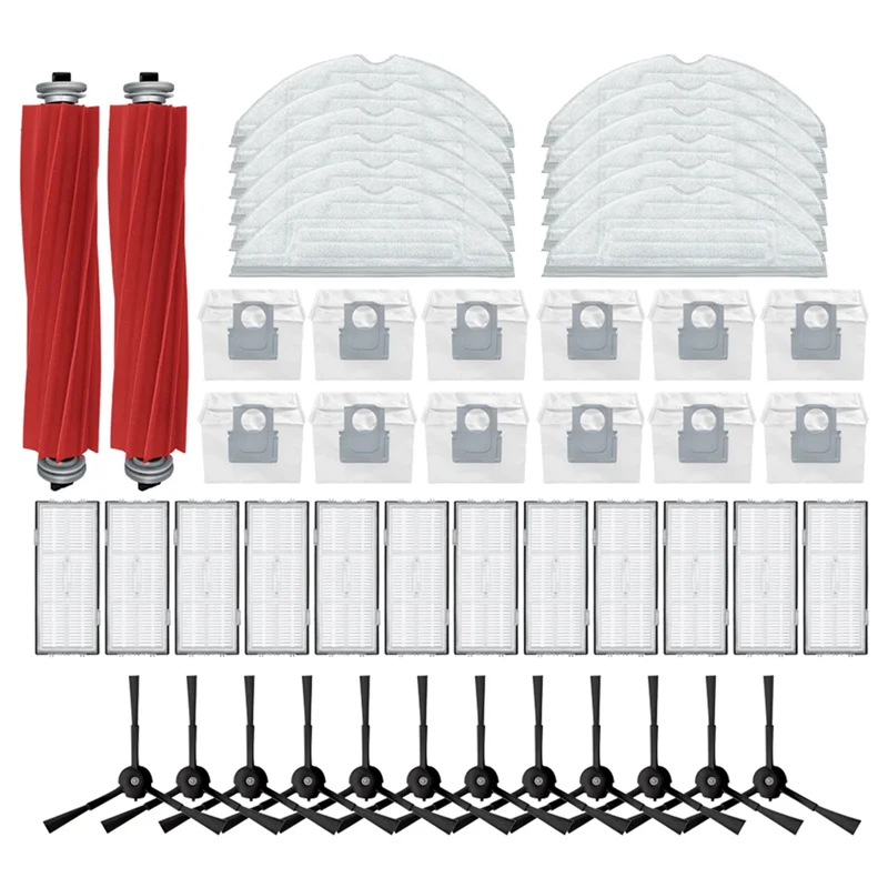A05G-para Roborock S7 Max Ultra piezas cepillo lateral de rodillo principal filtro Hepa almohadilla de fregona bolsa de polvo de tela accesorios de repuesto