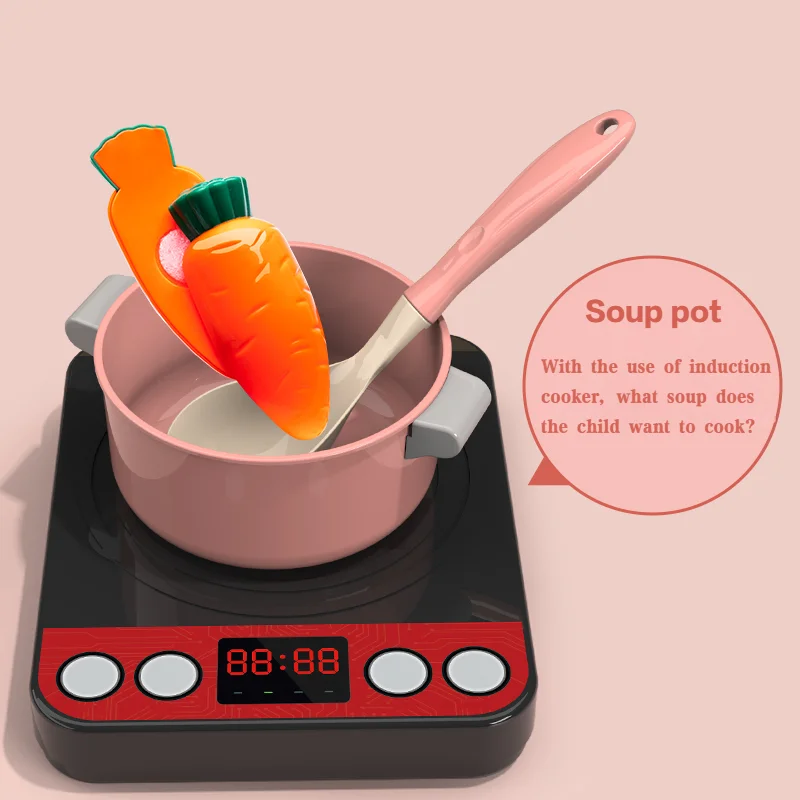 Spielküchenspielzeugset für Kinder, Mini-Küchengeschirr zum Kochen von Mädchen, Baby-Simulation, Schneiden von Früchten