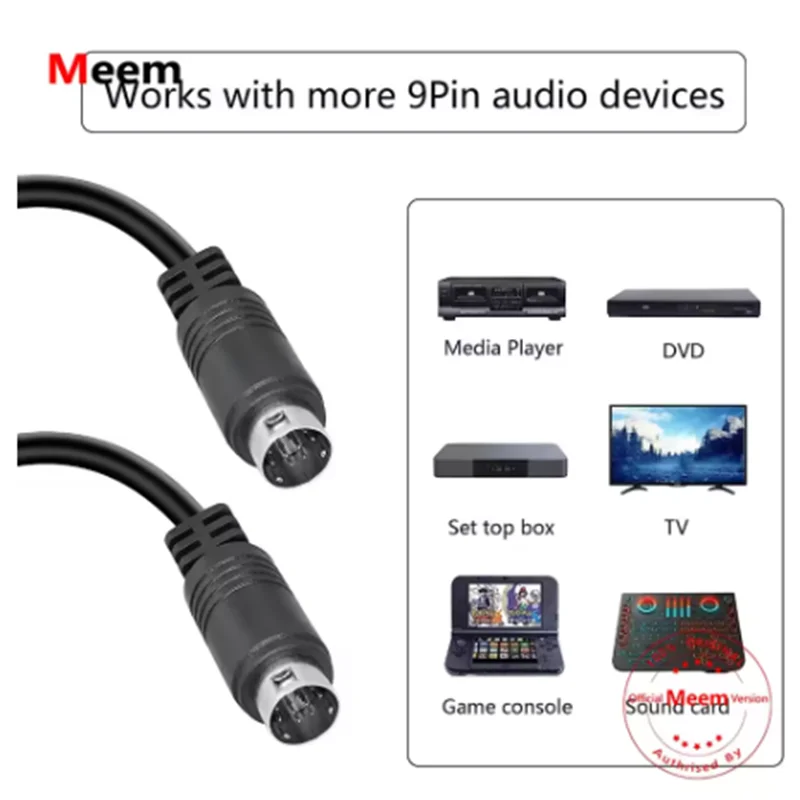

Удлинительный кабель Mini DIN 9-контактный, штекер-штекер, для видеоигр и аудиооборудования, 1м/2м/3м, 95AF