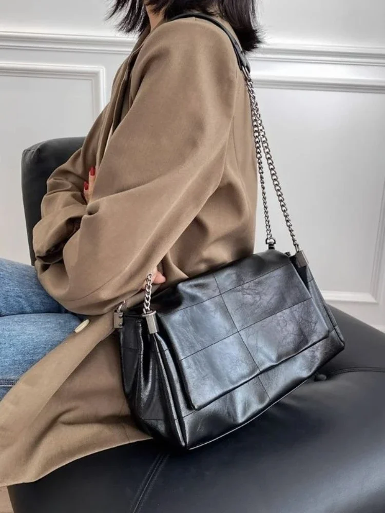 2024 Hot Sell  New Fashion Women\'s Commuter Bags Niche Chain Crossbody Bag Ladies Shoulder Large Capacity Handbag Cross Square