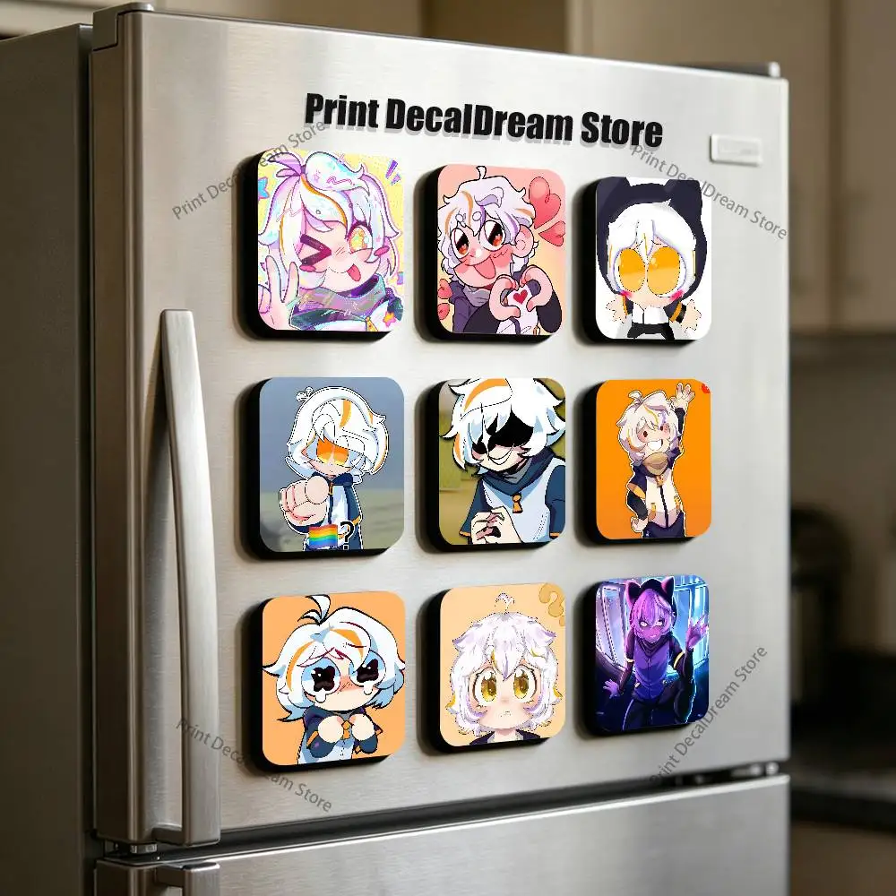 C-Chuy M-Mine Throw  Refrigerator Magnets Cute Cartoon Magnetic Personality Decorations Creative Gifts