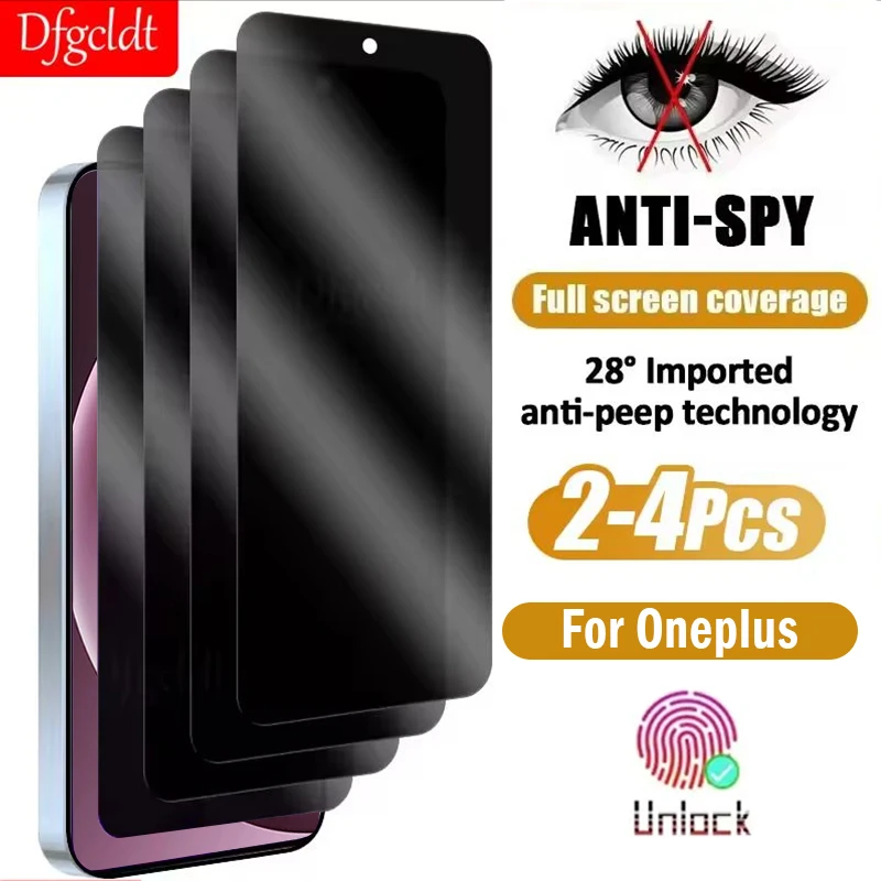 

2-4Pcs Anti-spy Tempered Glass for Oneplus 15 1+15 5G Privacy Screen Protector for Oneplus Ace 6 Ace 6T Unlock Protective Film