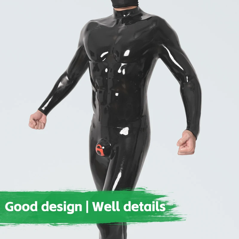 Furrjoi Silicone Bulge Muscle Bodysuit for Cosplay Custom Latex Furry Fetish Whole Body Suit Shiny Fursuit with Muscle Lines