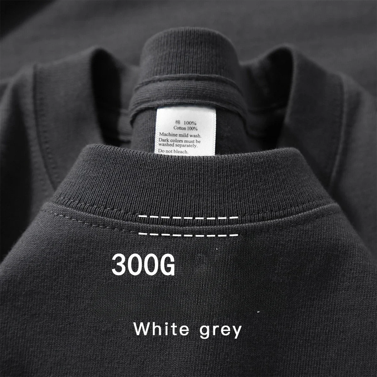 Summer Heavyweight T-shirt Cotton Short Sleeved Breathable Round Neck Loose Shirt for Men Women Basic Tee image 5