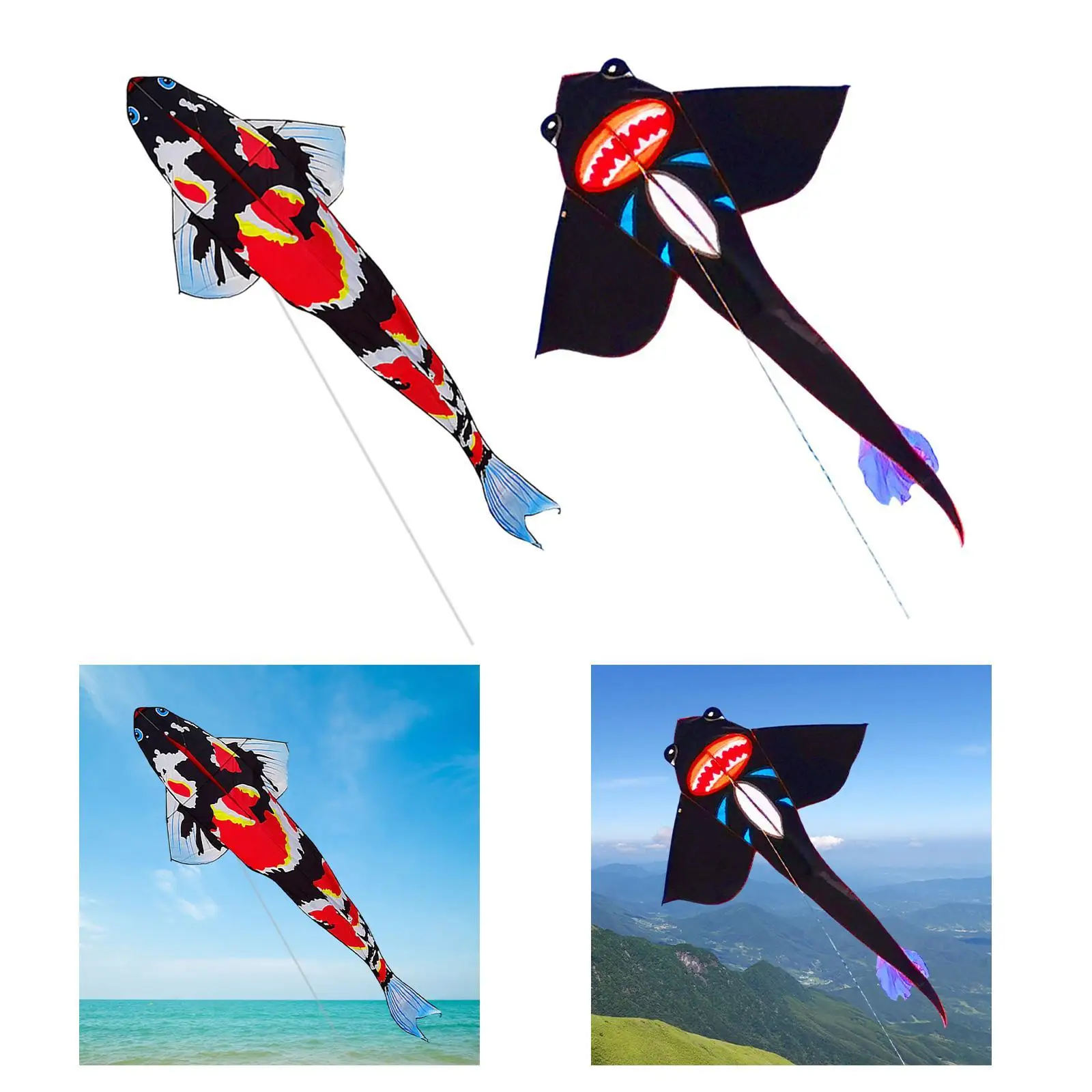 Popular Koi Kite Sturdy Koi Kite for Park Activities Grasslands