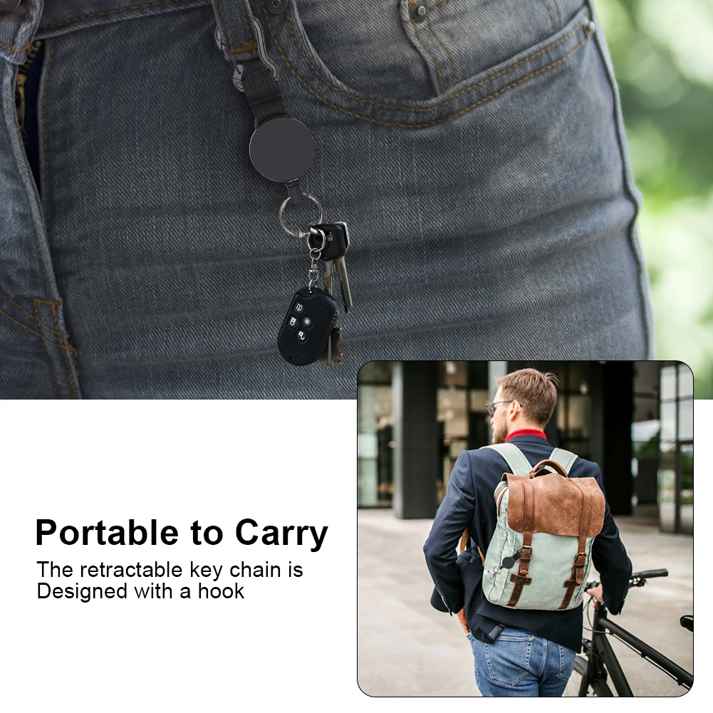 ID 카드 배지 헤비 듀티 키 체인, 낚시 개폐식 확장형 끈, 홈 오피스 키 링, 걸이식 버클 키 체인, 3 개