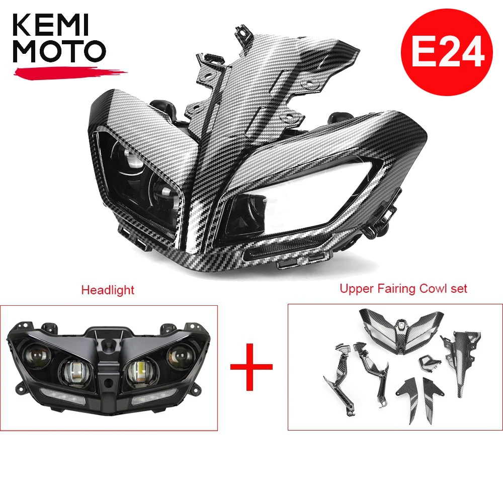 

MT09 2017-2020 Headlight Motorcycle Front Head Cowl Upper Nose Fairing Holder Cover Set Waterproof For YAMAHA MT 09 MT-09 FZ09