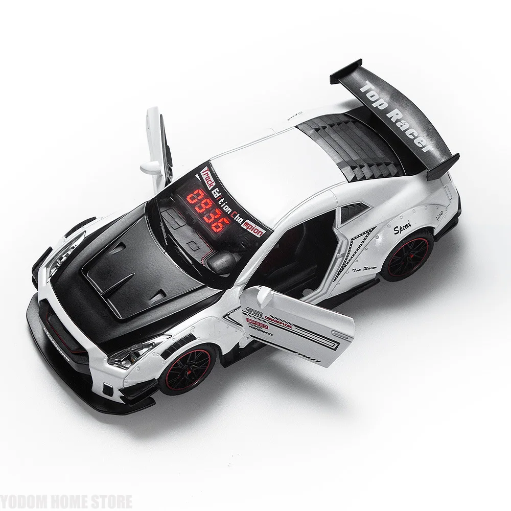 Remote‑Control Rechargeable LED Super Car Alarm Clock With Engine Sound And Exhaust Light Decor For Bedroom And Office Use