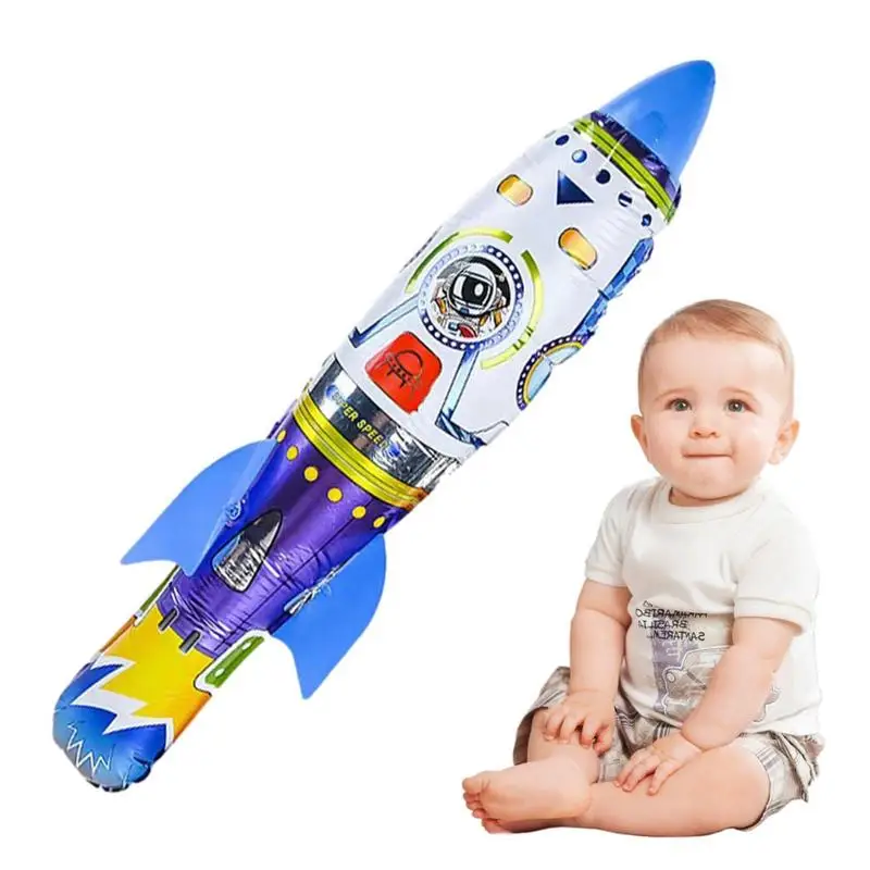 

Kids Launching Rocket Toy Outdoor Flying Rocket Sports Game Plaything For Kids Boys Girls Outside Interactive Balloon Plaything