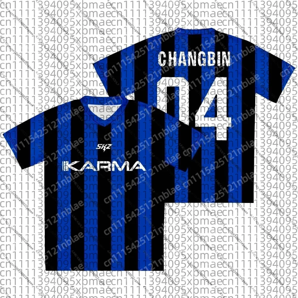 2026 Kpop T-Shirt für Jungen, Mädchen, Damen, Herren und Kinder – S-SKZ Karma Jersey Casual Stray Korean Fan T-Shirt Harajuku Eltern-Kind-Outfit – Detail 6