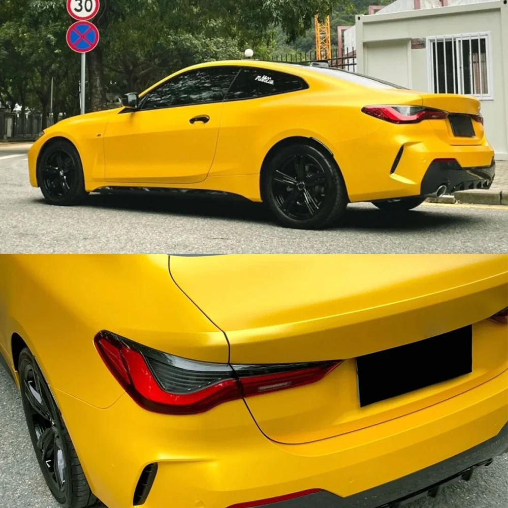 

Car Wrap Vinyl Film Premium Matte Metallic Yellow Color Change Durable Base Cover Vehicle Exterior Interior Para Accessories