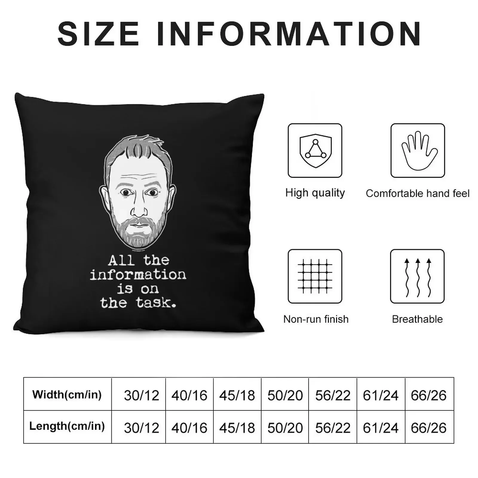 Taskmaster - All the information is on the task - Alex Horne Throw Pillow Decorative Sofa Cushion Throw Pillow pillow