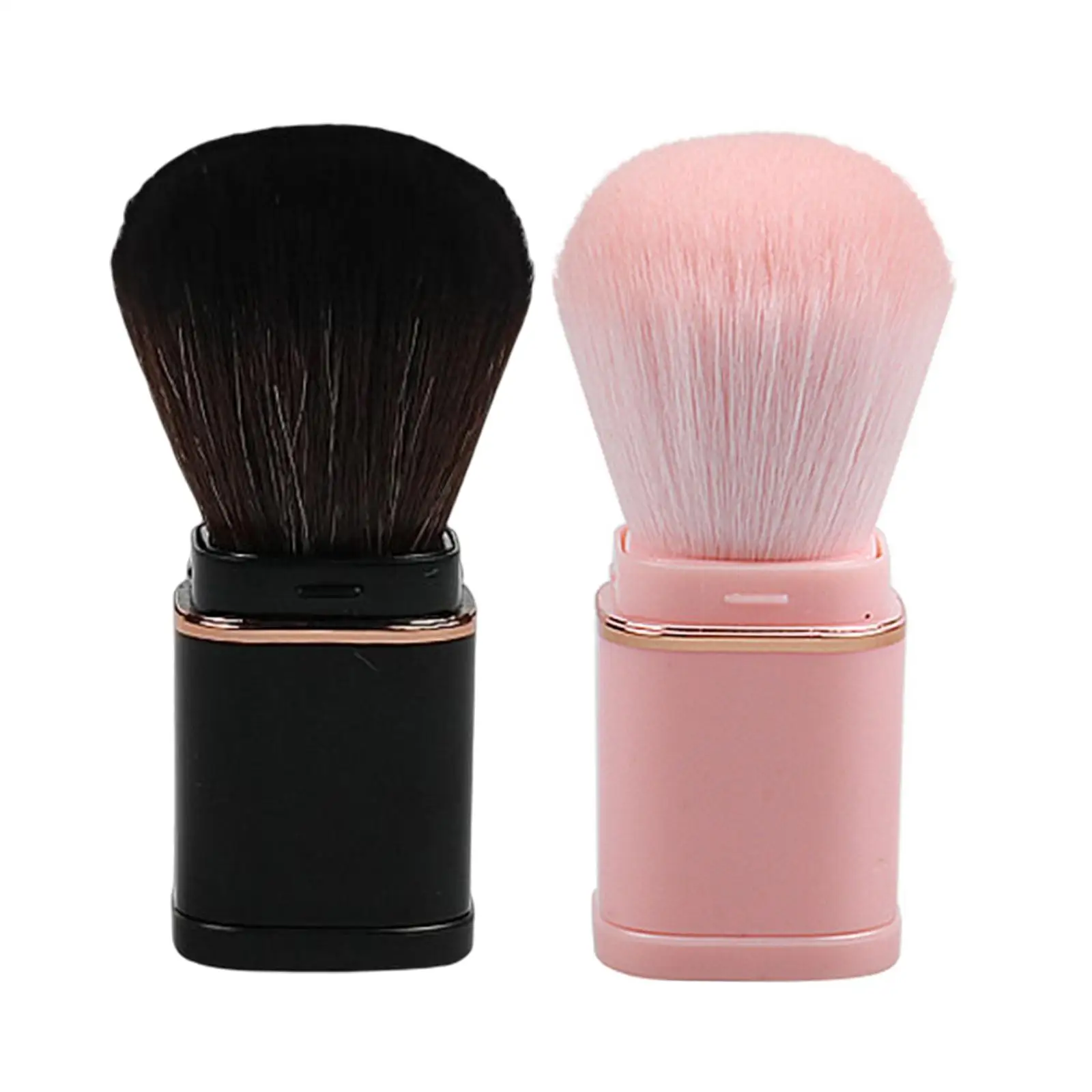 Pincel de maquiagem retrátil profissional, pincel de blush facial pequeno e macio para