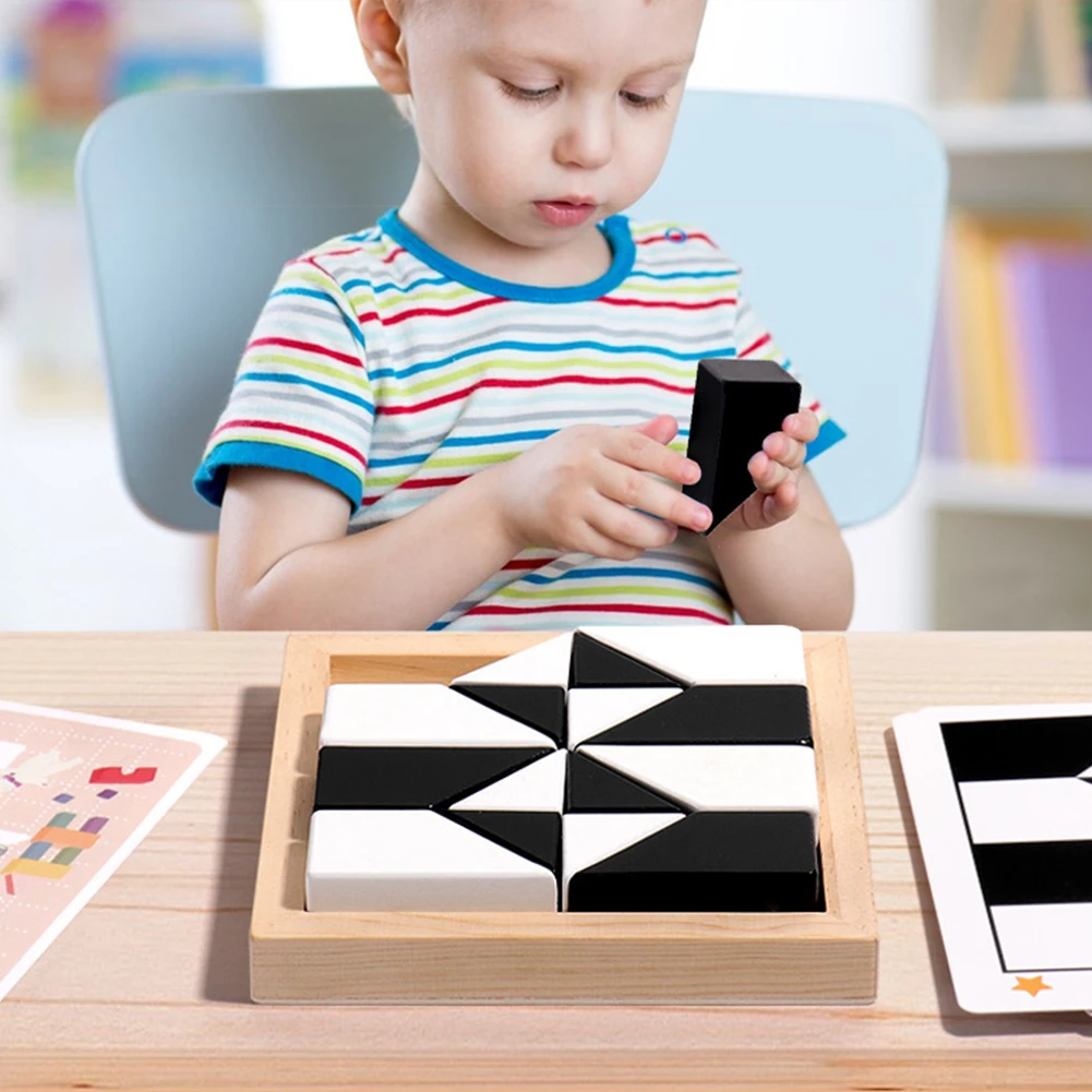 Wooden STEM Educational Toys For Toddlers Hiddens Patterns For Extra Fun Home Schooling Learning Activities