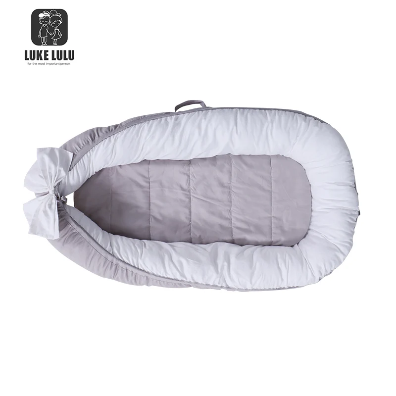 luxury foldable newborn portable co sleeper grey baby lounger nest bed snuggle