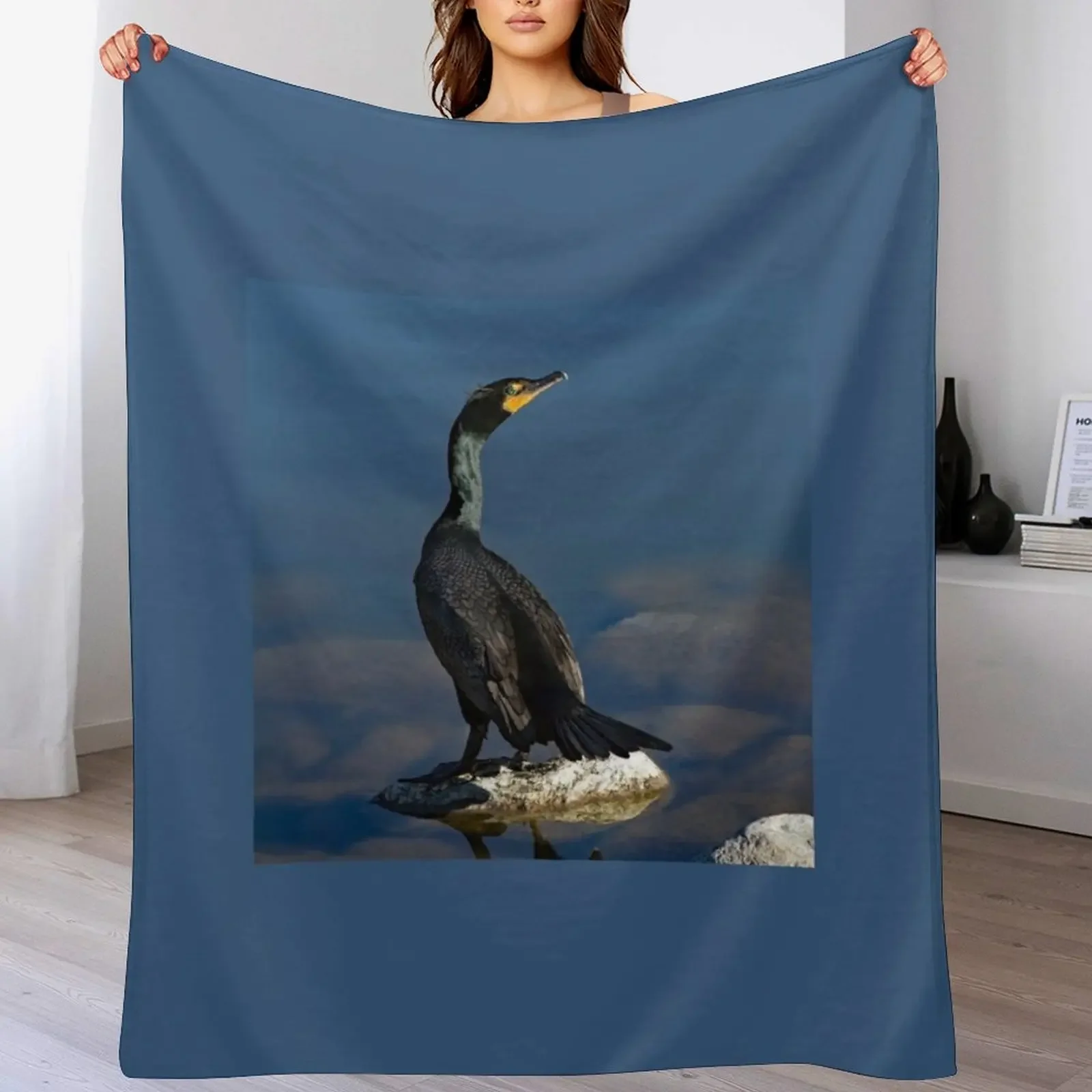 

Crested Cormorant Throw Blanket Fashion Sofas Multi-Purpose Sofa Extra Large Throw Blankets