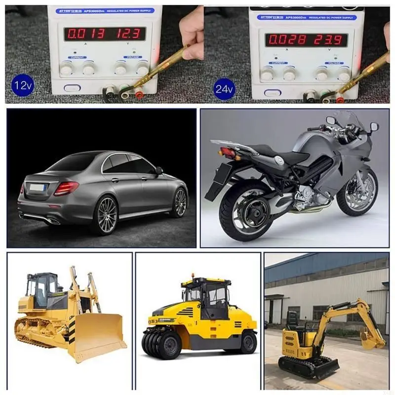 X6HF سيارة كاشف الجهد القلم جهاز فحص الدائرة الكهربائية 6/12/24 فولت التشخيص التحقيق اقلام الفحص