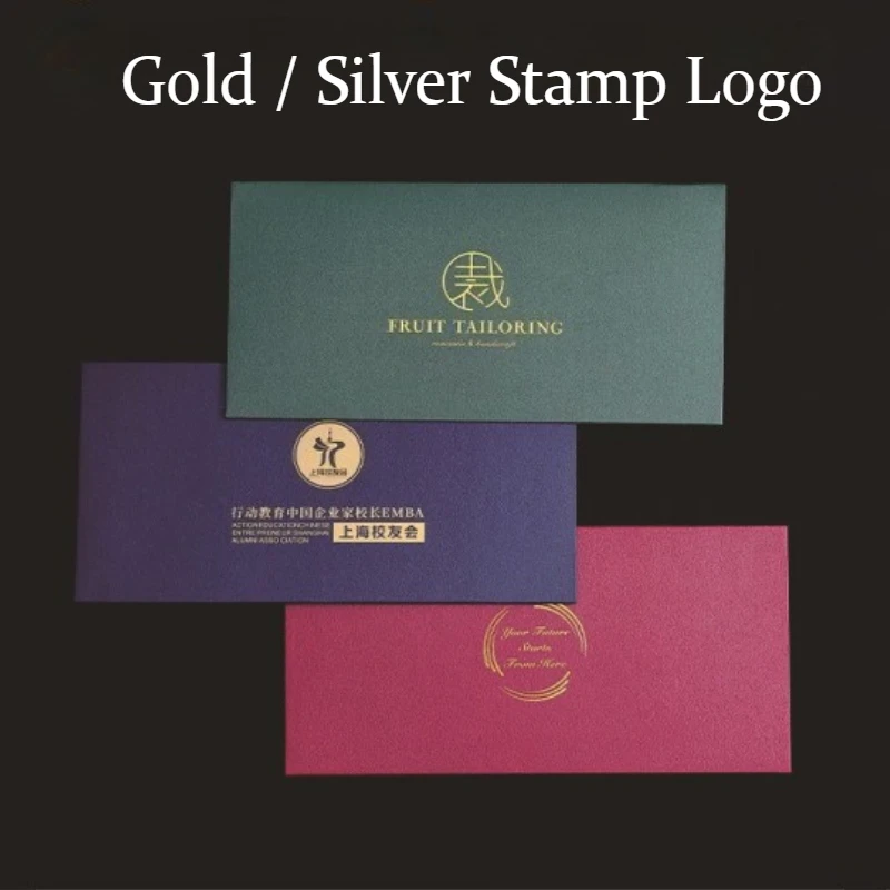 100PCS Personalized Thickened Envelope Invitation Letter Card Envelopes Vintage Style Free LOGO Printing C6 DL Size