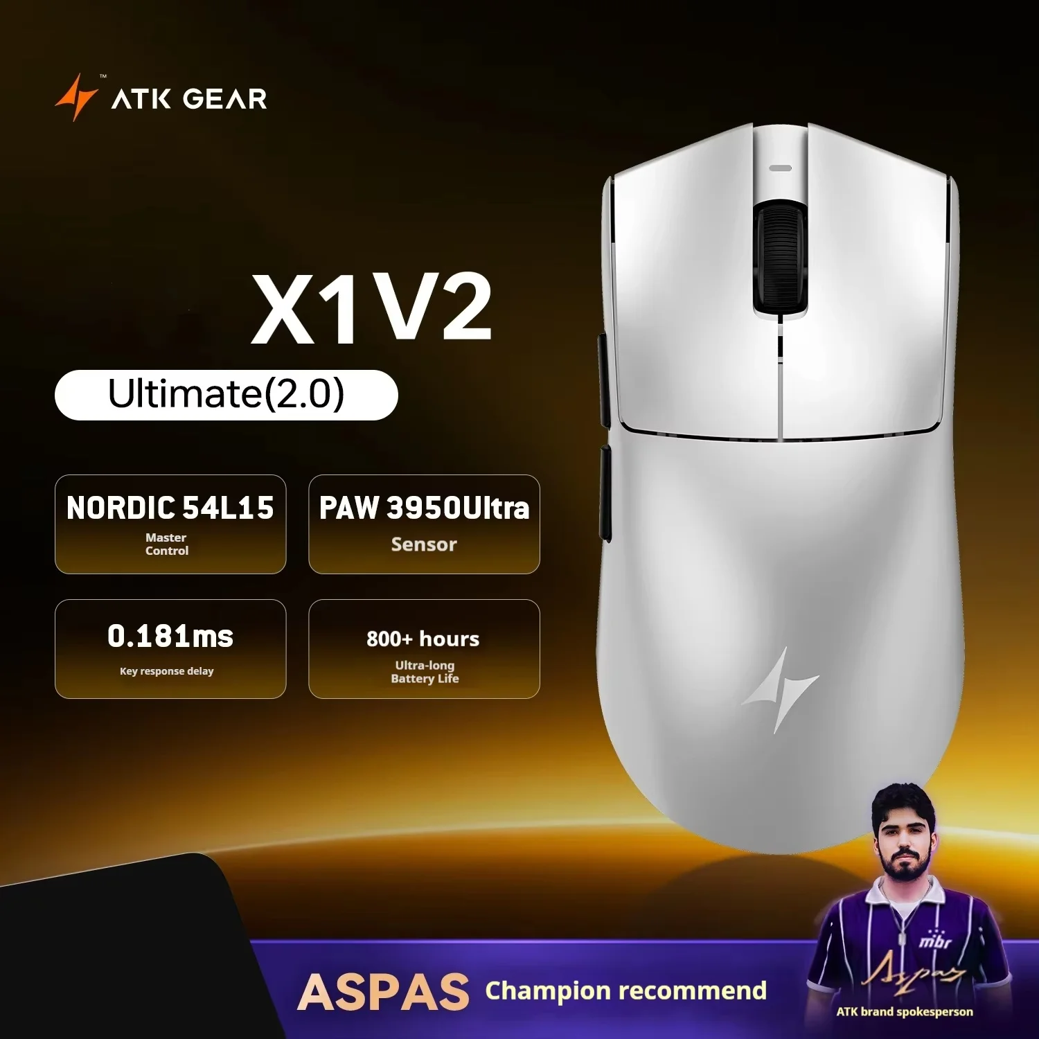new] Atk X1 V2 Extreme(2.0) Mouse Wireless PAW3950Ultra