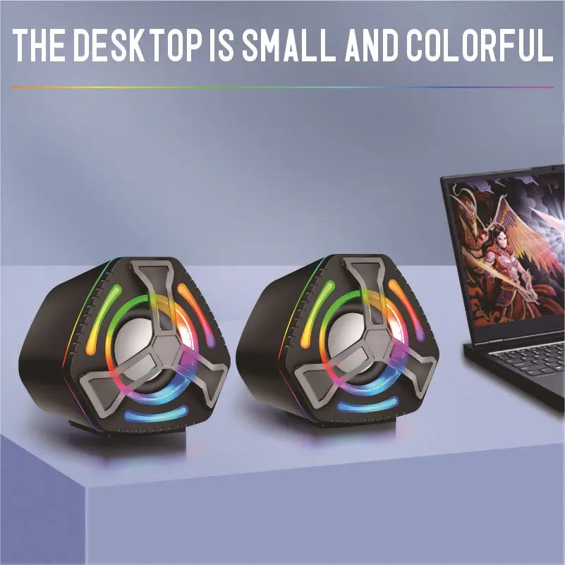 RGB مجلس الألعاب مكبرات الصوت 4D المحيطي مكبرات الصوت الكمبيوتر المتكلم المحمولة USB المتكلم التلفزيون صندوق مكبرات الصوت مضخم صوت ستيريو صندوق تشغيل الموسيقى