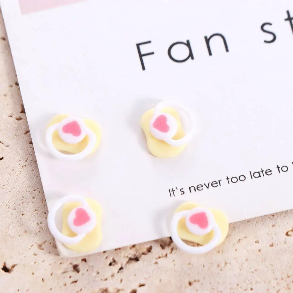 4Pcs Pacifier Model Mini Doll Pacifier Plastic Miniature Doll Dummy Pacifier Pink/Blue Cute Doll Pacifier Accessories