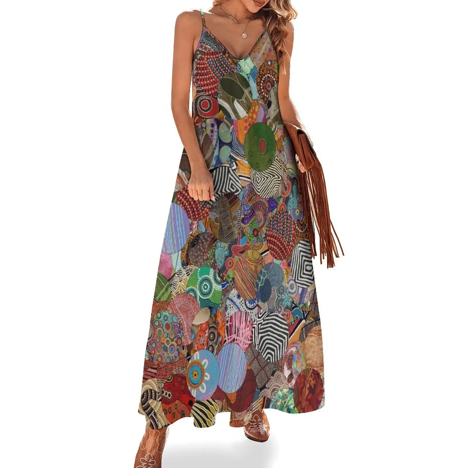 Indigenous Australian Art Sleeveless Dress women formal occasion dresses women's clothing trend 2024 dresses for women 2024