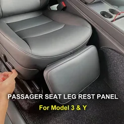 Panel de extensión para Reposabrazos de coche, almohadilla de cuero suave para reposapiés Y rodilla, accesorio para asiento de Tesla Model3 2017-2022