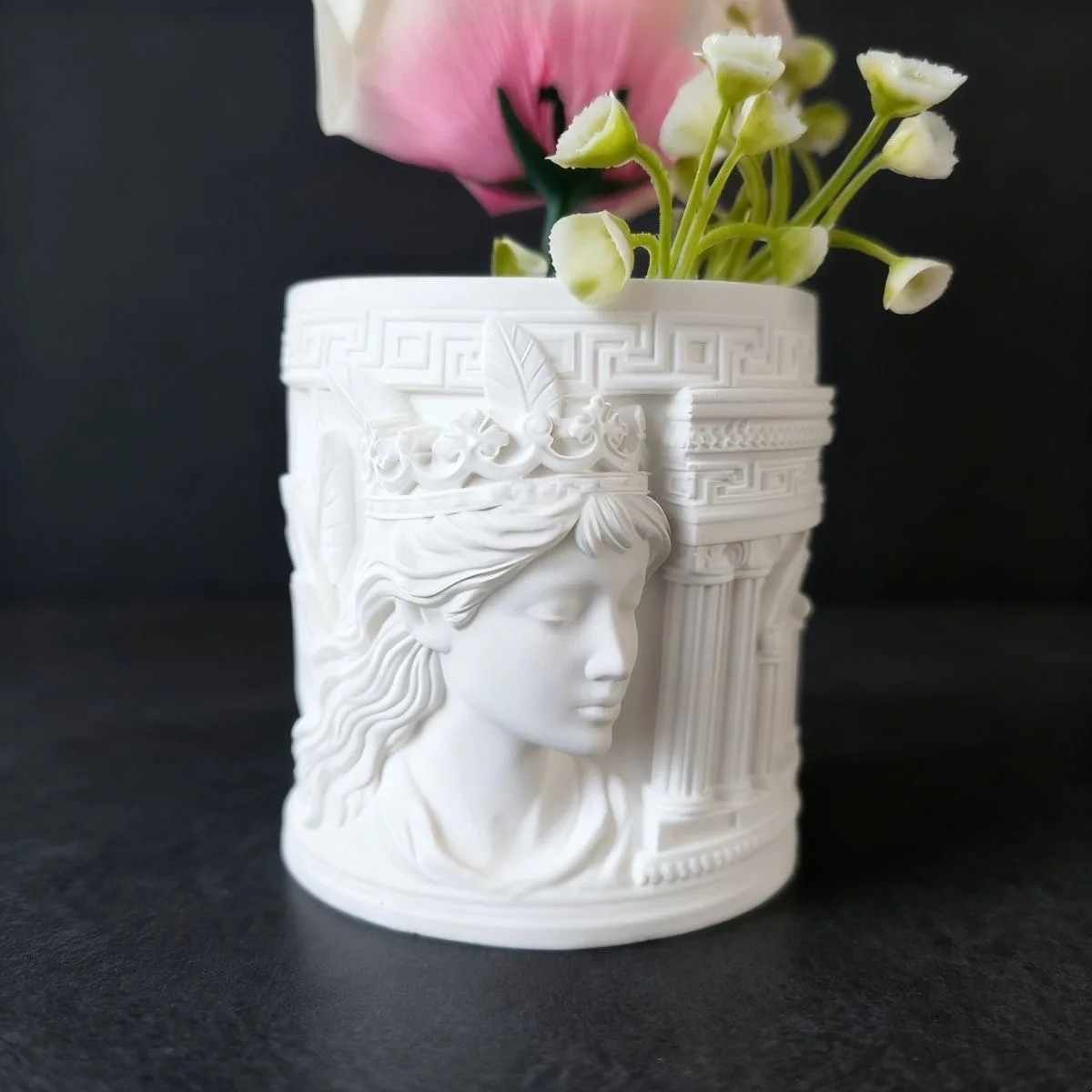 Nuevo jarrón blanco creativo, regalos peculiares divertidos, adornos para decoración del hogar, regalos de cumpleaños, portalápices de yeso, decoración del hogar