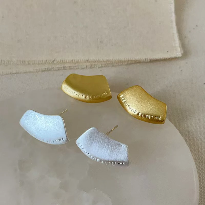 Exquisite, modische, gebürstete Pinna-Ohrringe im Stil für Damen und Herren, Schmuckaccessoires, Partygeschenke – Detail 4