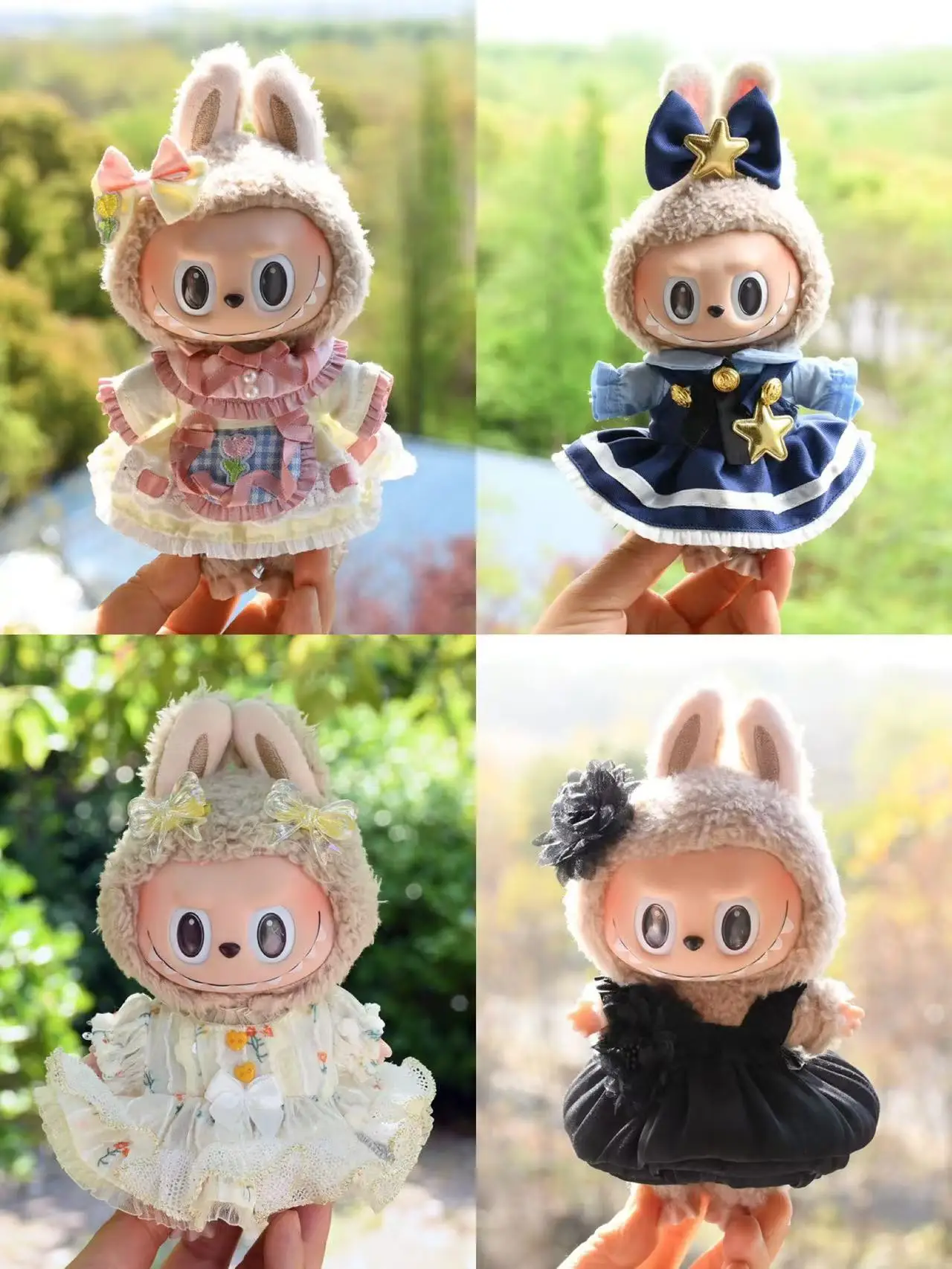 

new 17cm Cute Mini Plush Doll'S Clothes Outfit Accessories For Korea Kpop Exo Labubu Idol Dolls Skirt Hat Clothing DIY Kids Gift