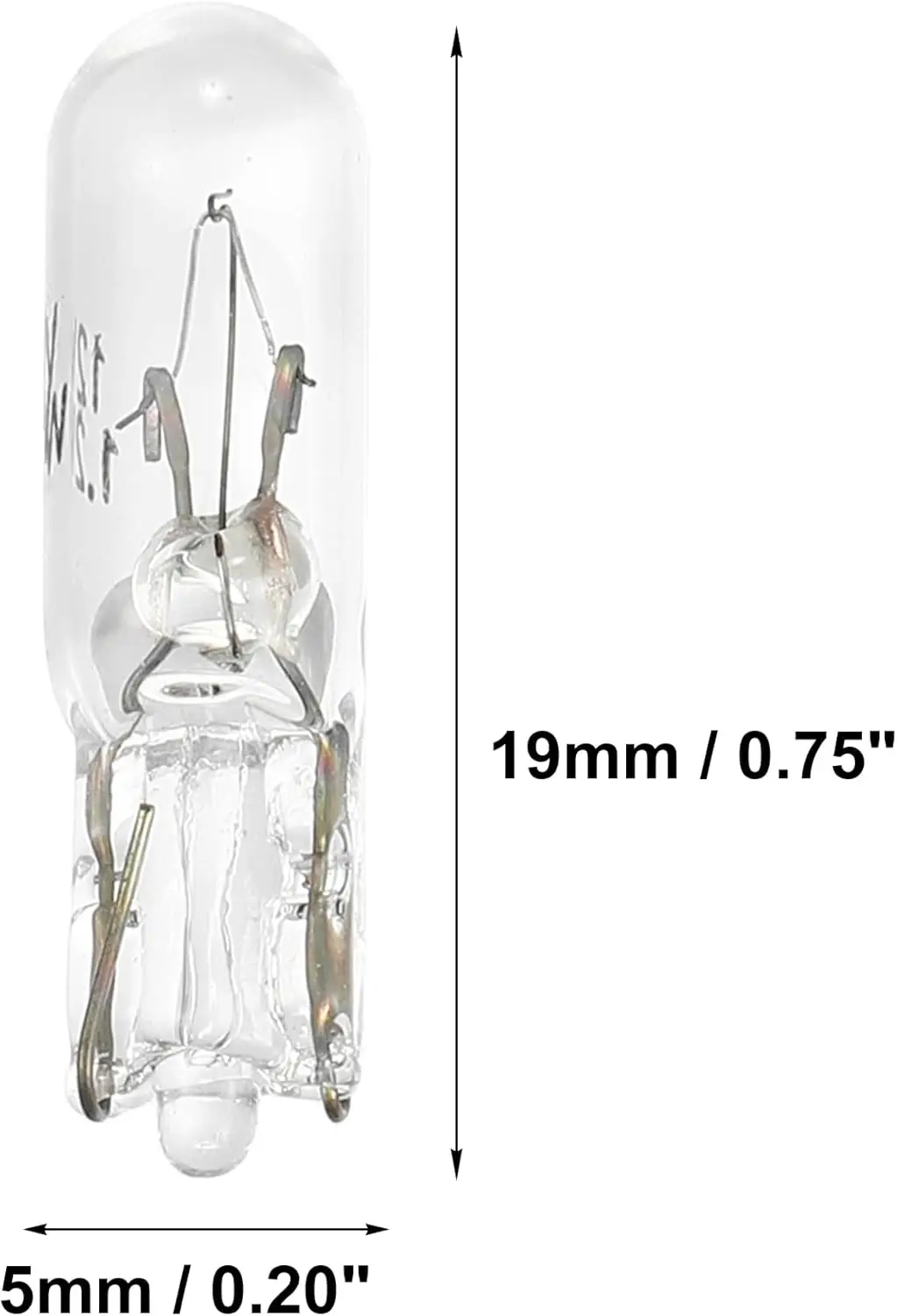 100 Stück 12V 1,2W 286 37 T5 W2W 74 Glühbirne T5 Klarglas Halogenlampen Auto Keilförmige Armaturenbrett-Instrumentenbeleuchtung T5 – Detail 4