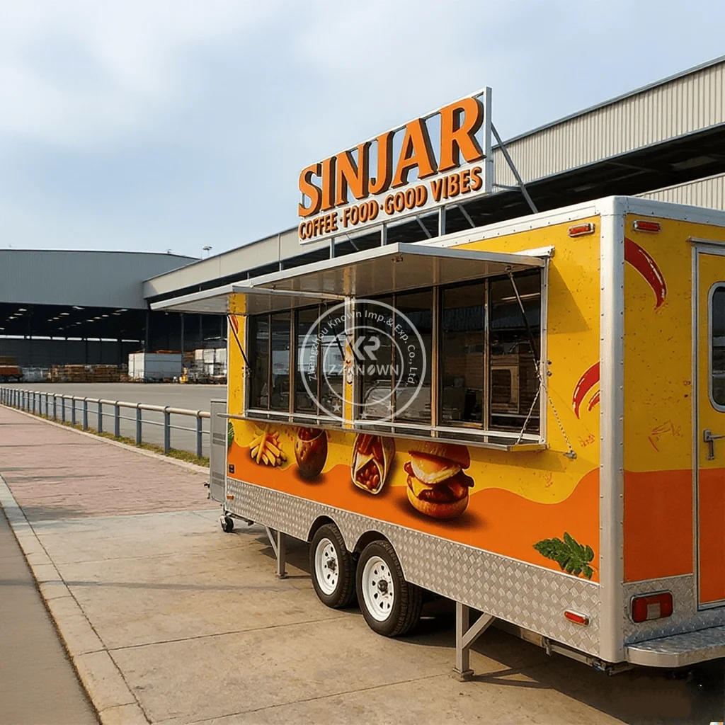Small Snack Mobile Mini Food Truck Trailer with Full Kitchen for Sale in Dubai Food Truck with Full Kitchen Equipment