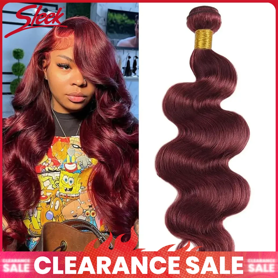 Brazilian Burgundy 99J Human Hair Bundles Big Sale Raw Human Hair Bundles Quick Weave Double Weft For Women Hair Extensions