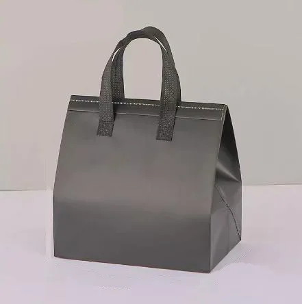 Non Woven Thickened Aluminum Foil Takeaway Insulation Bag Film Coated Waterproof Oil Barbecue Milk Tea Packaging Bags Handbag