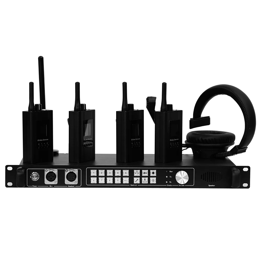 910Pro 4-channel Wireless Interphone System Full Duplex Director Communication System