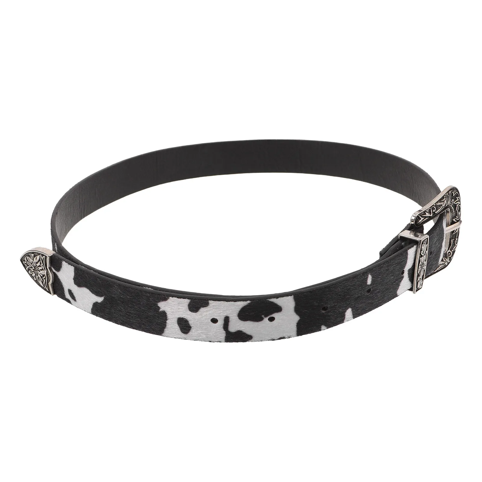 

Cow Print Belt For Women Adjustable Vintage Western Cowgirl Pu Waist Band Dress Jeans Country Concert Accessory