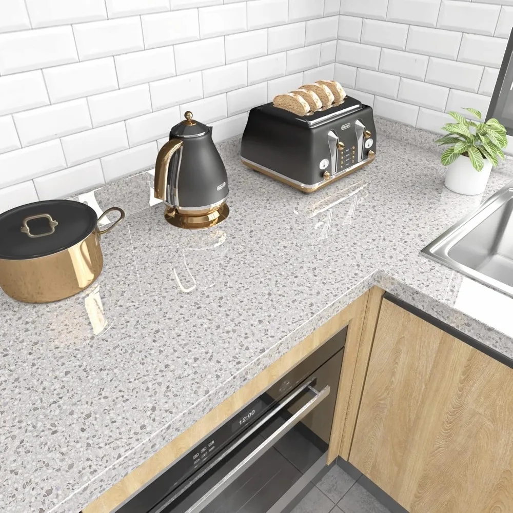 กระดาษติดผนังลายหินแกรนิต กันน้ำ แบบมีกาวในตัว สำหรับเคาน์เตอร์ครัว ขนาด 36 x 200 ซม. แบบลอกและติด