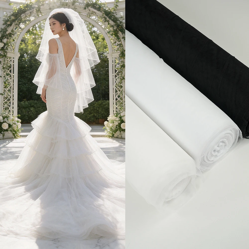 NEW Soft Blue Mirage Power Mesh, Luxury Sheer Soft for Bridal, Yoga Wear, Dresses, Activewear Event Decoration