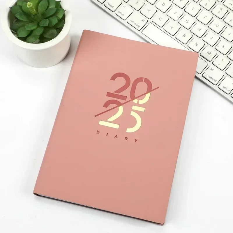 1Pc Agenda 2025 Notebook, Daily Planner and Agenda Notepad, 365 Day Calendar Planner Office Stationery, A5 Journal Notebook