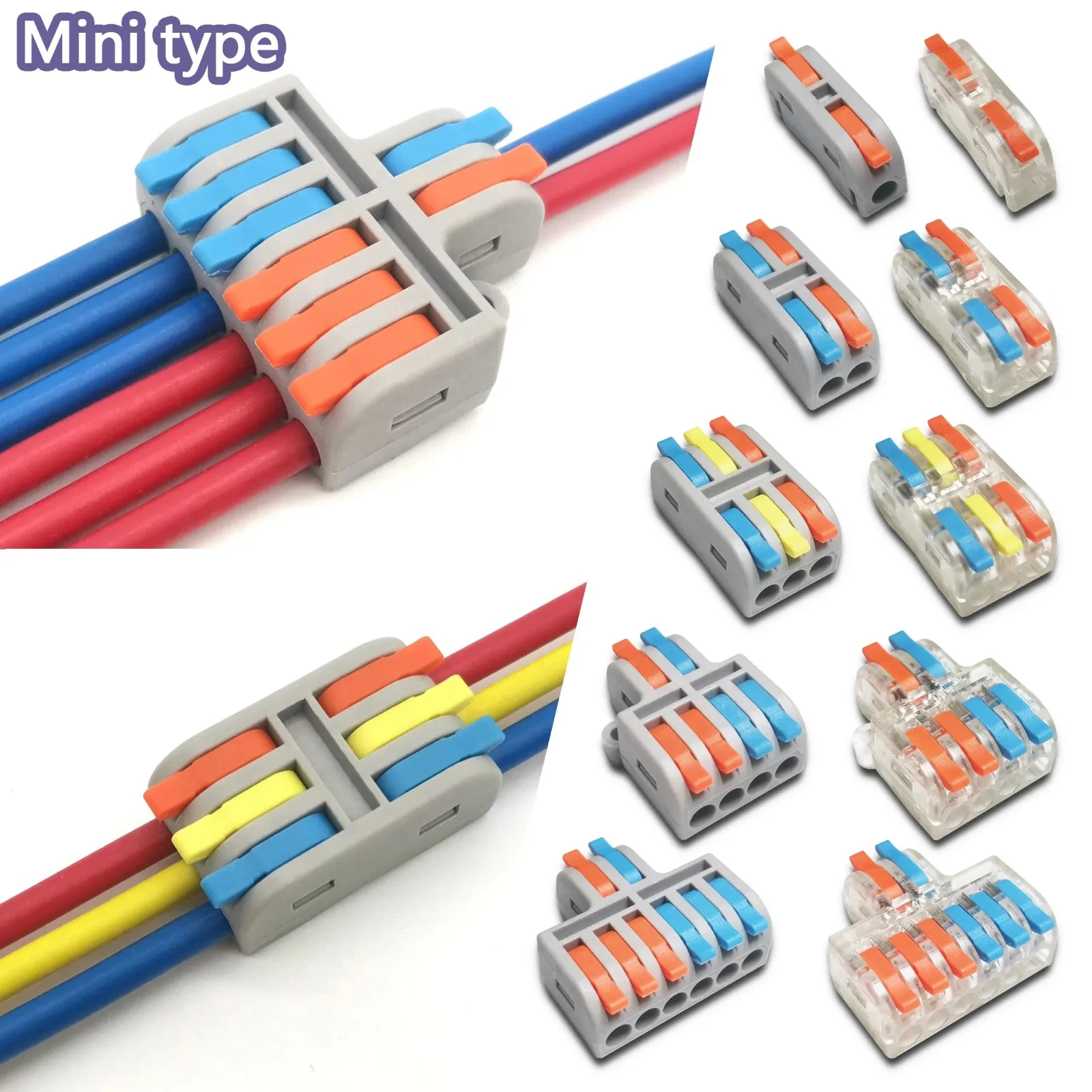 Mini Fast Boxed Wire Connector 2-2M DF-42/62 Compact Conductor Spring Wiring Connector Conductor Push-in Terminal Block